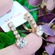 Серьги Xuping Jewelry длина 2.1см ширина 8мм медицинское золото позолота 18К с1559 - изображение 2