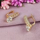 Серьги Xuping Jewelry длина 2.1см ширина 8мм медицинское золото позолота 18К с1559 - изображение 4