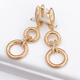 Сережки Xuping Jewelry довжина 4.4см ширина 1.5см медичне золото позолота 18К с1644 - зображення 4