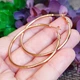 Сережки кільця Xuping Jewelry діаметр 4.5см медичне золото позолота 18К с508 - зображення 2