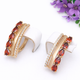 Серьги Xuping Jewelry длина 2см ширина 7мм медицинское золото позолота 18К с1616 - изображение 1