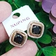 Серьги Xuping Jewelry длина 1.5см ширина 1.5см медицинское золото позолота 18К с1551 - изображение 4