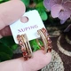 Серьги Xuping Jewelry длина 2см ширина 7мм медицинское золото позолота 18К с1616 - изображение 6