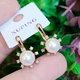 Серьги Xuping Jewelry длина 1.9см ширина 1.2см медицинское золото позолота 18К с1515 - изображение 2