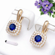 Серьги Xuping Jewelry длина 2.1см ширина 1.2см медицинское золото позолота 18К с1558 - изображение 1