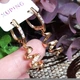 Серьги Xuping Jewelry длина 3.5см ширина 8мм медицинское золото позолота 18К с1648 - изображение 2