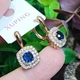 Серьги Xuping Jewelry длина 2.1см ширина 1.2см медицинское золото позолота 18К с1558 - изображение 4