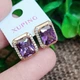 Серьги Xuping Jewelry длина 1.4см ширина 1.1см медицинское золото позолота 18К с1478 - изображение 5
