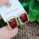 Серьги Xuping Jewelry длина 1.4см ширина 1.1см медицинское золото позолота 18К с1477 - изображение 5