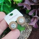 Серьги Xuping Jewelry длина 1.3см медицинское золото позолота 18К с1624 - изображение 6