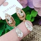 Серьги Xuping Jewelry длина 3см ширина 8мм медицинское золото позолота 18К с1604 - изображение 2