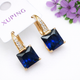 Серьги Xuping Jewelry длина 1.9см ширина 9мм медицинское золото позолота 18К с1402 - изображение 1