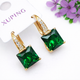 Серьги Xuping Jewelry длина 1.9см ширина 9мм медицинское золото позолота 18К с1401 - изображение 1