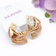 Серьги Xuping Jewelry длина 1.7см ширина 1см медицинское золото позолота 18К с1601 - изображение 1