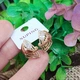 Серьги Xuping Jewelry длина 1.7см ширина 1см медицинское золото позолота 18К с1601 - изображение 4