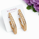 Серьги Xuping Jewelry длина 2.5см ширина 3мм медзолото позолота 18К стрелы с1589 - изображение 1