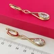 Сережки Xuping Jewelry довжина 4.8см ширина 1см медичне золото позолота 18К с1576 - зображення 3