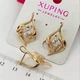 Серьги Xuping Jewelry длина 2.5см ширина 1.6см медицинское золото позолота 18К с1567 - изображение 7
