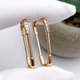 Серьги Xuping Jewelry длина 2.6см медицинское золото позолота 18К булавки с1442 - изображение 5