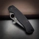 Тактичний складний ніж з гравіюванням Kramar LazerTAC Spyderco Чорний (83001) - зображення 4