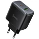 Сетевое зарядное устройство HOCO C158A Upgrade PD45W (1USB-A/1C) (Black) (245443) - изображение 1