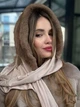Косинка хустка норкова капор One Size світло-коричнева - изображение 6
