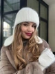 Тепла вушанка та рукавиці з натуральної ангори Zefur One size - изображение 6