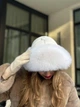 Вушанка з хутра фінського песця Zefur One size біла - изображение 5