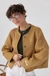 Коротке вовняне пальто - світло-коричневий колір, ONE SIZE - изображение 5
