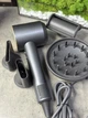 Профессиональный фен Super Hair Dryer 5 в 1 с защитой волос различными насадками с ионизацией любых волос золотой - изображение 6