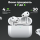 Бездротові навушники A.pods Air Pro 3 покоління gen з активне шумозаглушенням 100% ANC full Type C роз'єм сенсорне управління 2025 IOS White - зображення 4