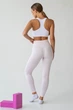 Женские бесшовные леггинсы с высокой посадкой Giulia FLEXING LEGGS ACTIVE XXS/XS Pink-primerose, спортивные лосины с микрофибры - изображение 5