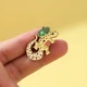 Значок BROCHE брошь бижутерия Животные Ящерица с растениями жёлтый BRGV115255 - изображение 7