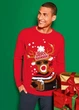Свитер с мигающими светодиодами и звуком для мужчины Livergy LIDL 363406 XL Красный - изображение 2