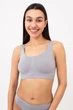 Бесшовный топ на широких бретелях Giulia TANK TOP L/XL Grey-griffin, бесшовный кроп топ - изображение 2