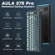 Механічна ігрова клавіатура Aula S75 Pro Brown gradient з TFT-дисплеєм, 2.4G/Bluetooth/Кабель - изображение 6