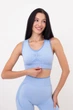 Бесшовный женский спортивный топ из микрофибры Giulia TOP SPORT SHAPE MELANGE L/XL Blue-lacecap hydrangea, легкий, с поддержкой груди, удобный для активного дня - изображение 2