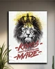 Мотиваційна картина Лев у короні в офіс - Lion Kings Made - 60х80 см - изображение 2