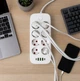 Подовжувач-перенесення з 8 розетками та 3 USB-портами 2500W 3 метри - зображення 3