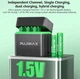 PUJIMAX Зарядний бокс та 4 АА ємність 4255 mWh + 4 ААА ємність 1100mWh, 1.5 V - зображення 4