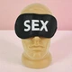 Маска для сна атласная с надписью SEX, Черная (Повязка на глаза для взрослых) - изображение 1