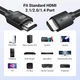 Кабель UGREEN HDMI 2.1 [Certified Ultra High Speed HDMI] 48Gbps 8K@60Hz 4K@240Hz 2м чорний (40180) - зображення 8