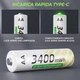 Акумуляторні батарейки GOTOBI 1,5 В USB AA з кабелем Micro USB, ємністю 3400 мВт·год, упаковка з 4 шт. - зображення 6