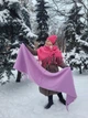 Женский теплый онотонный шарф Дред с бахромой Сиреневый светло-фиолетовый кашемир 210х50 см 00843/71 - изображение 2