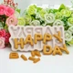 Молд силиконовый Happy Birthday 131 на 60 мм серый - изображение 3