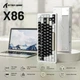 Механічна бездротова (Bluetooth + 2,4G) клавіатура з HOT SWAP Attack SHARK X86 Full Aluminum, 82 key PBT, RGB, Win,Mac OS, УКР та АНГЛ, Milk White (X86MW) - изображение 4