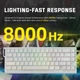 Механічна бездротова (Bluetooth + 2,4G) клавіатура на магнітних світчах Attack SHARK X68PRO HE Rapid Trigger, 8K, 68 key PBT, RGB, Win,Mac OS, УКР/АНГЛ, WHITE Contours/БІЛА (X68PROHEW) - изображение 6