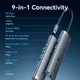 Док-станція USB3.2 Type-C --> HDMI 60Hz/USB 3.0x2/RJ45/SD/TF/3.5mm/PD 100W Hub 9-in-1 Vention - изображение 4