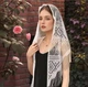 Біла хустка до церкви жіноча ажурна трикутна шарф на хрестини вінчання - изображение 1