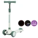 Детский трехколесный самокат Scooter JR3-129 складной, с подсветкой платформы и музыкой, Бело-оливковый - изображение 1